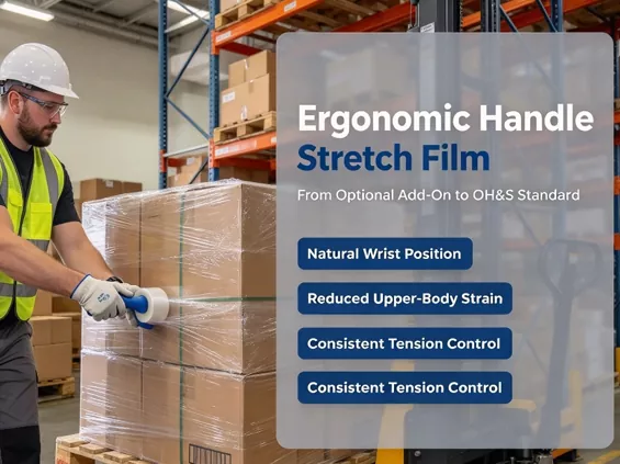 Película estirable con mango ergonómico: ¿Complemento opcional o el nuevo estándar de SST para operaciones de almacén?