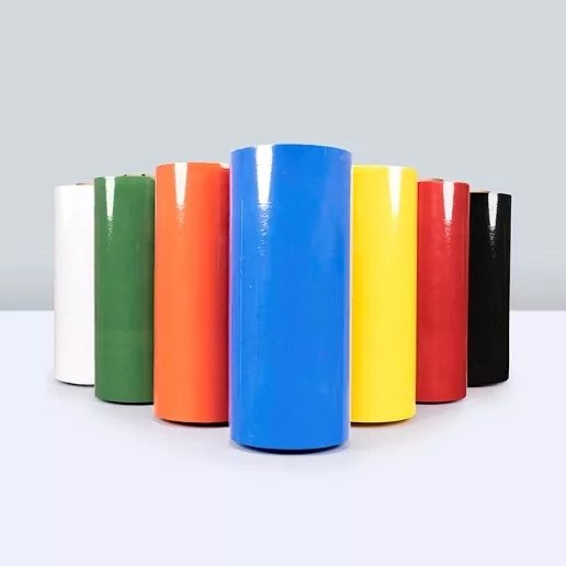 Película estirable a máquina teñida de color